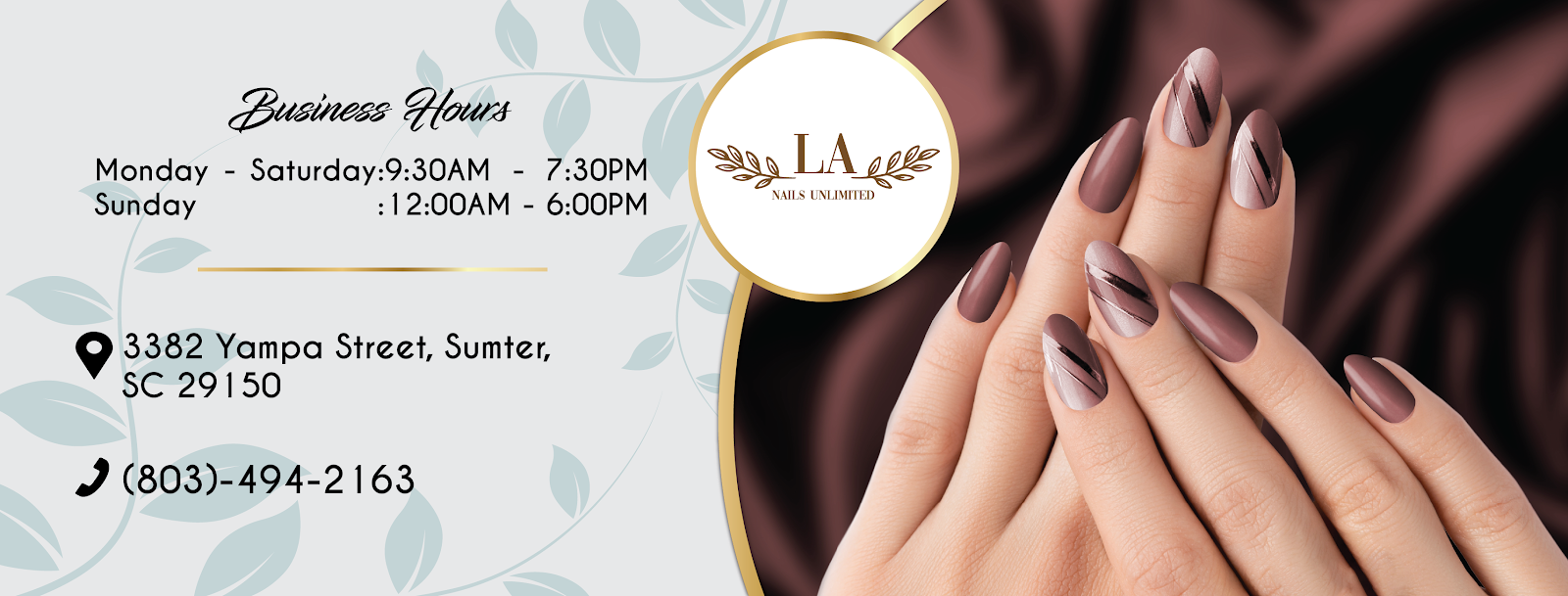 LA Nails Unlimited Yampa St logo